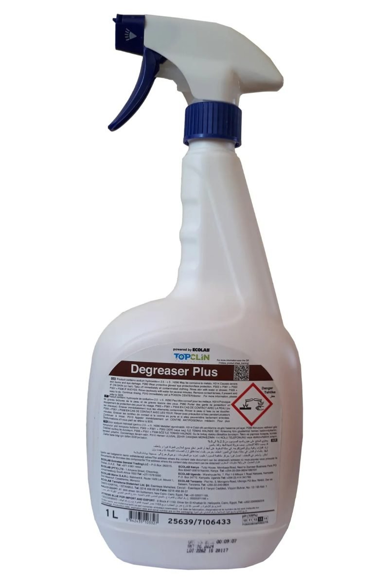 Ecolab TopClin Degreaser Plus Yağ Sökücü 1 Lt (1 KOLİ 12 ADET)