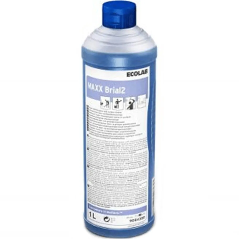 Ecolab Maxx Brial 2 Islatma Gücü Yüksek Cam ve Yüzey Temizleyici 1 Kg (1 KOLİ 12 ADET)