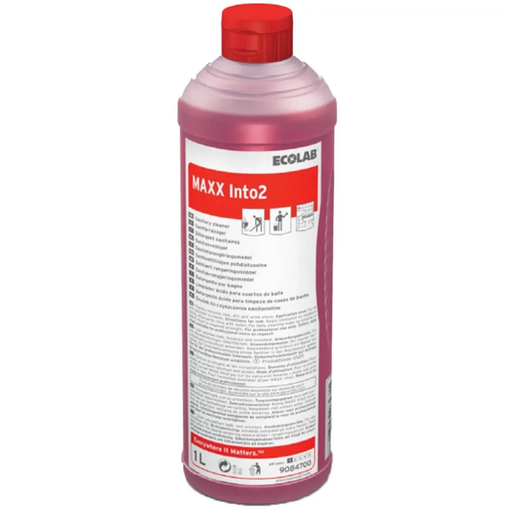 Ecolab Maxx Into 2 Çok Amaçlı Saniter Alan Temizlik Maddesi 1 Lt (1 KOLİ 12 ADET)