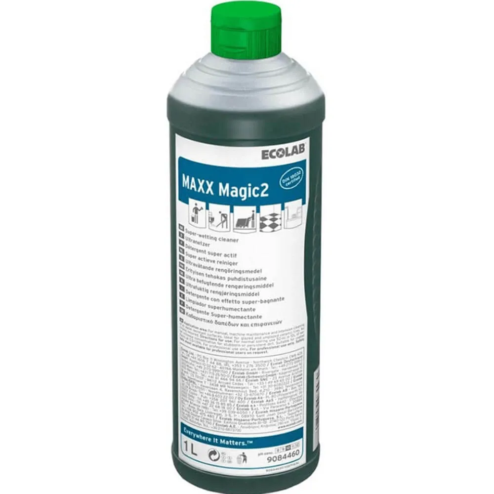 Ecolab Maxx Magic 2 Islatma Gücü Yüksek Temizleme Ürünü 1 Lt (1 KOLİ 12 ADET)