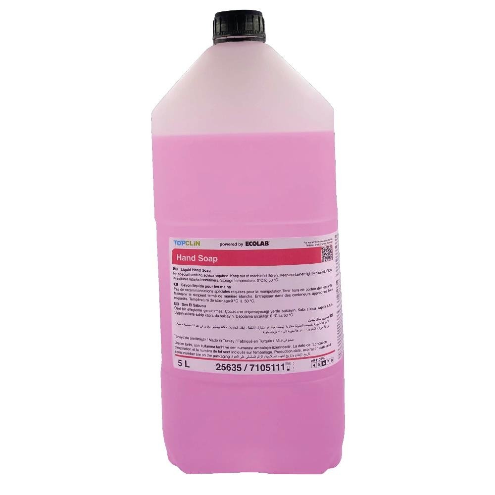Ecolab TopClin Hand Soap Sıvı El Sabunu 5 Lt (1 KOLİ 2 ADET)