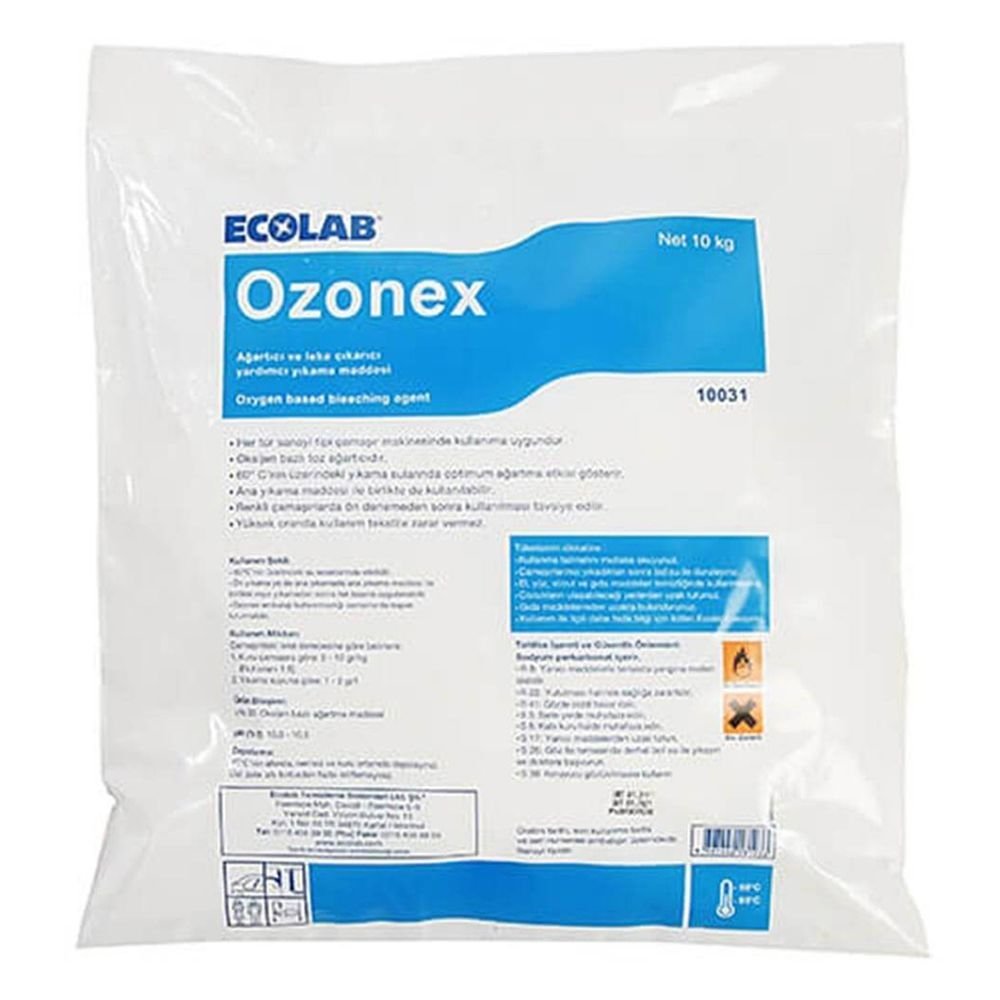 Ecolab Ozonex Oksijen Bazlı Ağartıcı ve Leke Çıkarıcı Yardımcı Çamaşır Makinesi Yıkama Maddesi 10 Kg