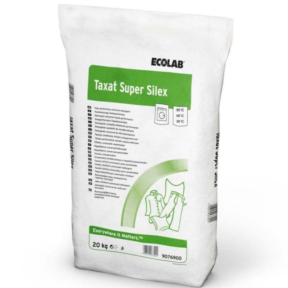 Ecolab Taxat Super Silex Enzim bazlı, Ağartıcılı, Optik Parlatıcı İçeren Komple Yıkama Deterjanı 20 KG