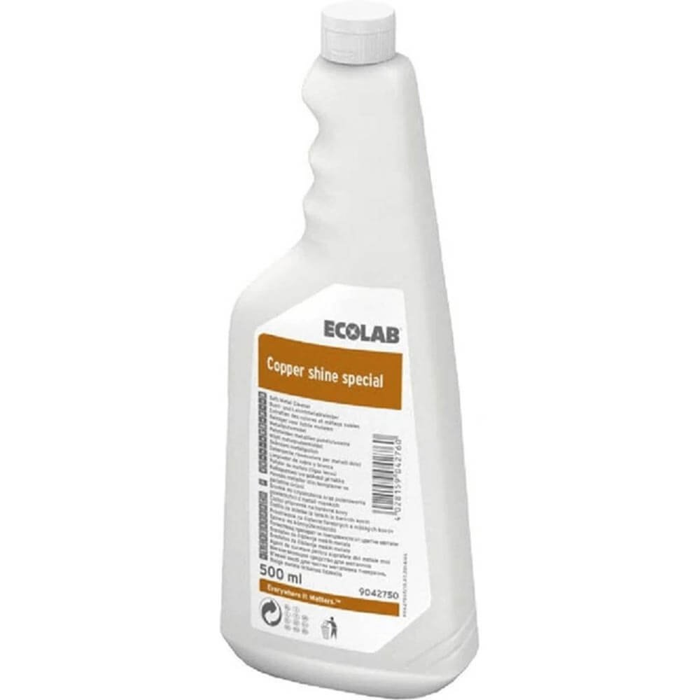 Ecolab Copper Shine Special Prinç Bakır Bronz ve Gümüşler için Sıvı Parlatıcı 500 Ml (1 KOLİ 6 ADET)