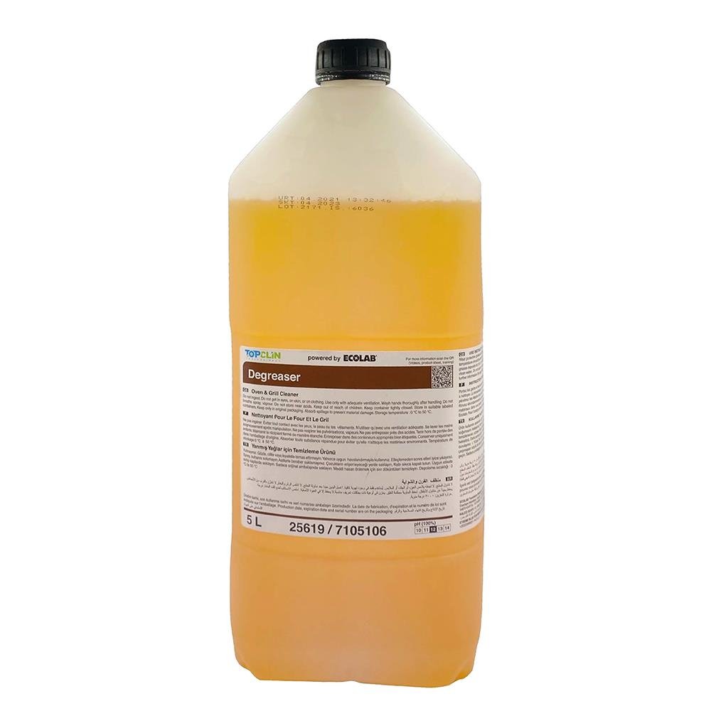 Ecolab TopClin Degreaser Plus Yağ Sökücü 5 Lt (1 KOLİ 2 ADET)