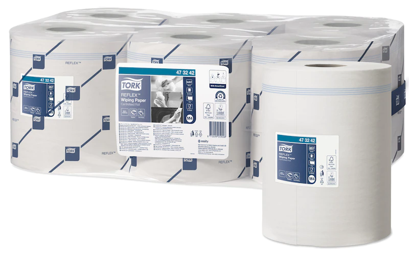 T-473242 Tork Reflex™ M4 Sistem Endüstriyel İçten Çekmeli Havlu Kâğıt (300 Metre 1 Rulo-Koli İçi 6 Rulo)